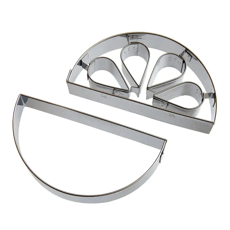 Two-Piece Orange Slice Cookie Cutter Set – Base + Segment Cutters, 8 × 4 Cm 1