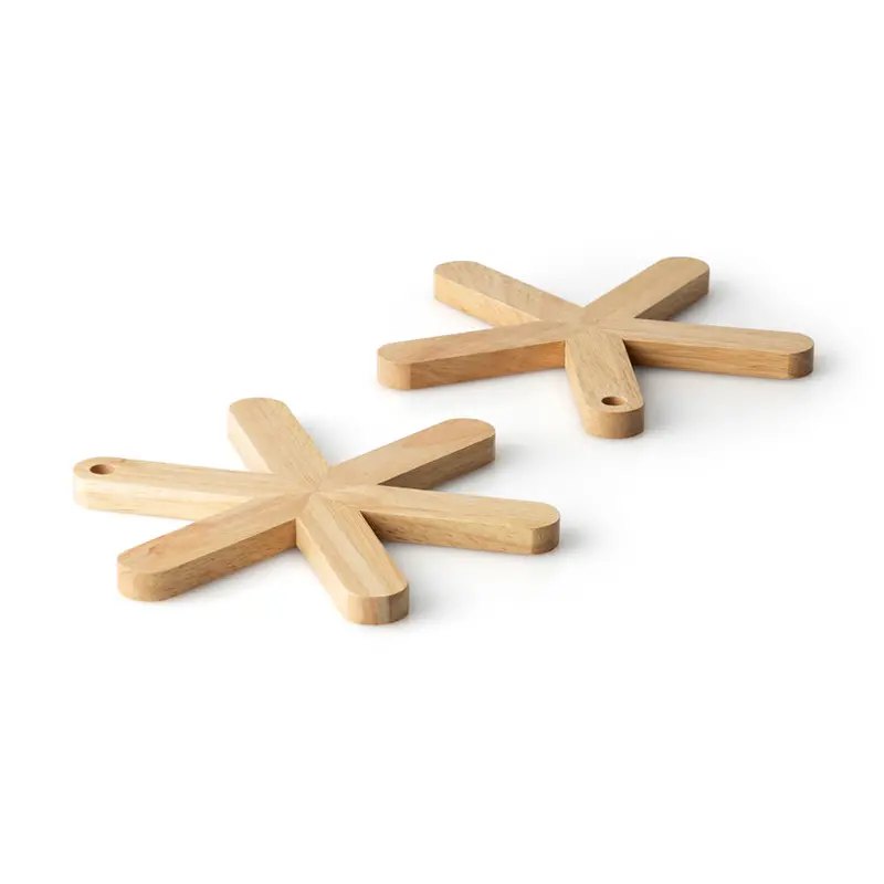 Two-Piece Star-Shaped Hot Pad Set – Heat-Resistant Coasters, Ø19X1.3 Cm Each 1