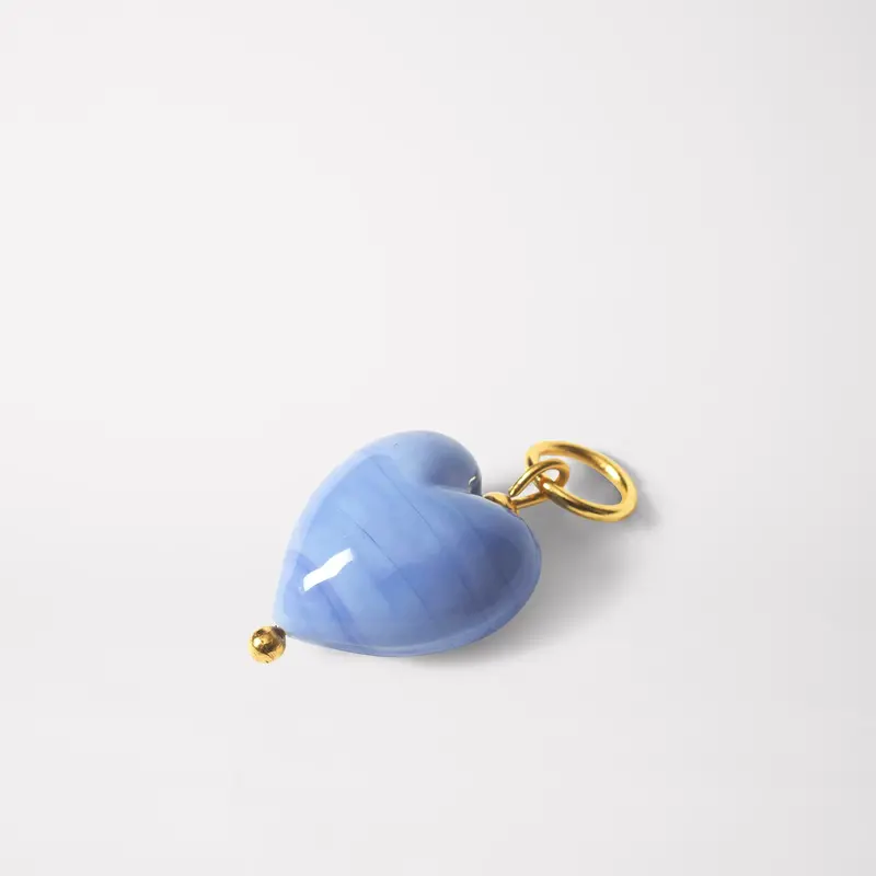 Uma Gold-Finished Pendant In Hortensia Blue And Gold 1