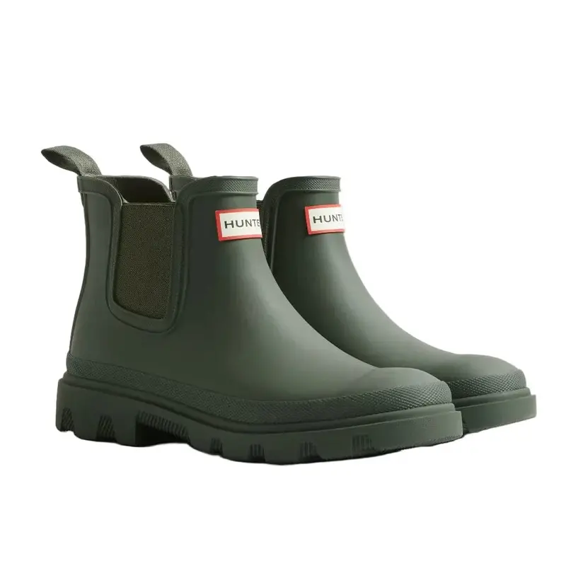Unisex Downpour Chelsea Boot In Dark Olive Finish 1