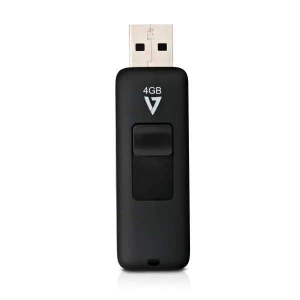 V7 Vf24Gar-3E 4Gb Usb 2.0 Flash Drive With Slim Slide-In Design 1