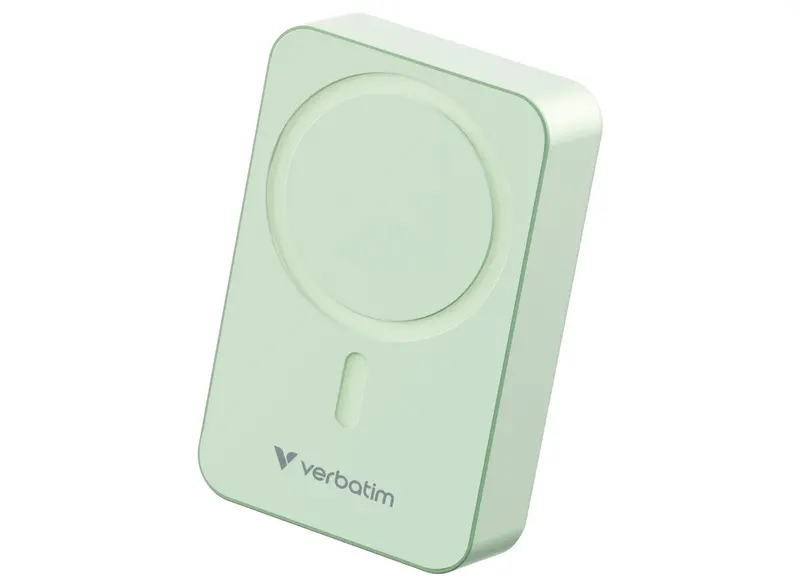 Verbatim Charge 'N' Go Essential Magnetic 20,000 Mah Wireless Power Bank – Green (32224) 1