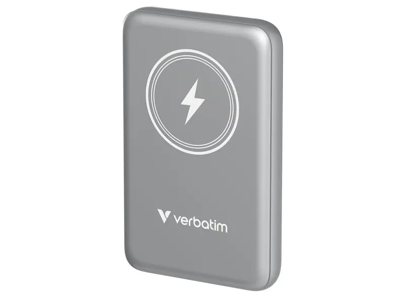 Verbatim Charge 'N' Go Magnetic 10,000Mah Wireless Power Bank – Sleek Grey Finish (32249) 1