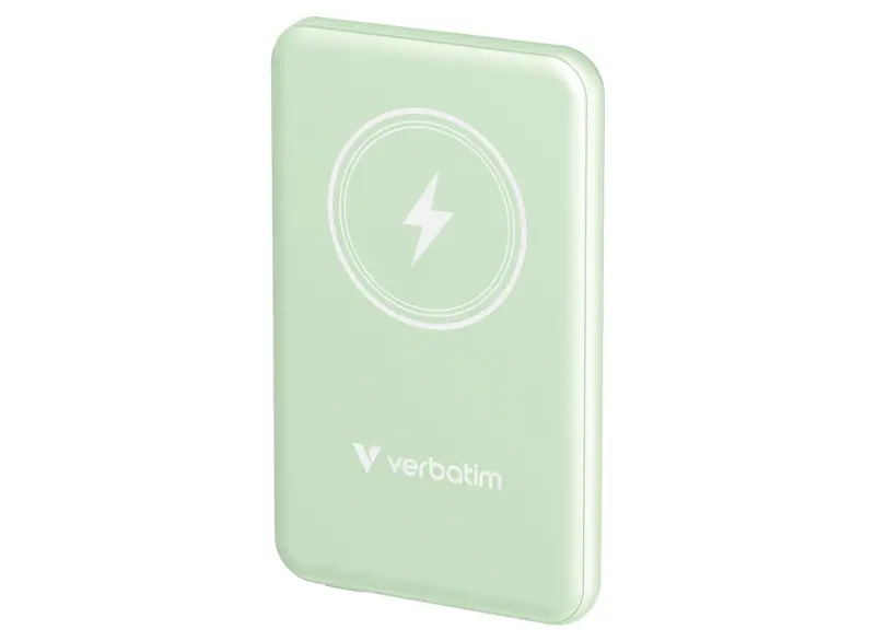 Verbatim Charge 'N' Go Magnetic 5,000 Mah Wireless Power Bank – Green (32241) 1