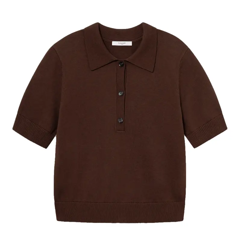 Violette Sleeveless Top In Chestnut Leather 1