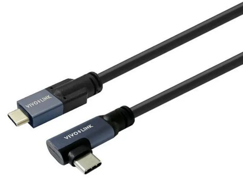 Vivolink 1M Angled Usb-C To Usb-C Cable – Usb 3.2 Gen 2, Space-Saving Right-Angle Design | Prousbcmm1A 1