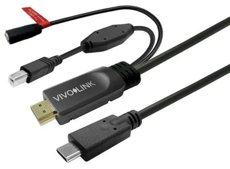 Vivolink 7.5M Touchscreen Cable With Integrated Charging – Usb-C + Hdmi + Usb-A + Power | Prousbchdmiusbb7.5-Charge 1