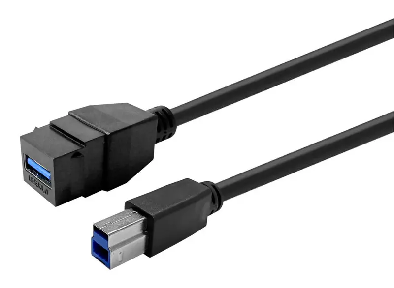Vivolink Pro Keystone Usb 3.0 A-Female To B-Male Adapter Cable – 2 Meter, Black 1