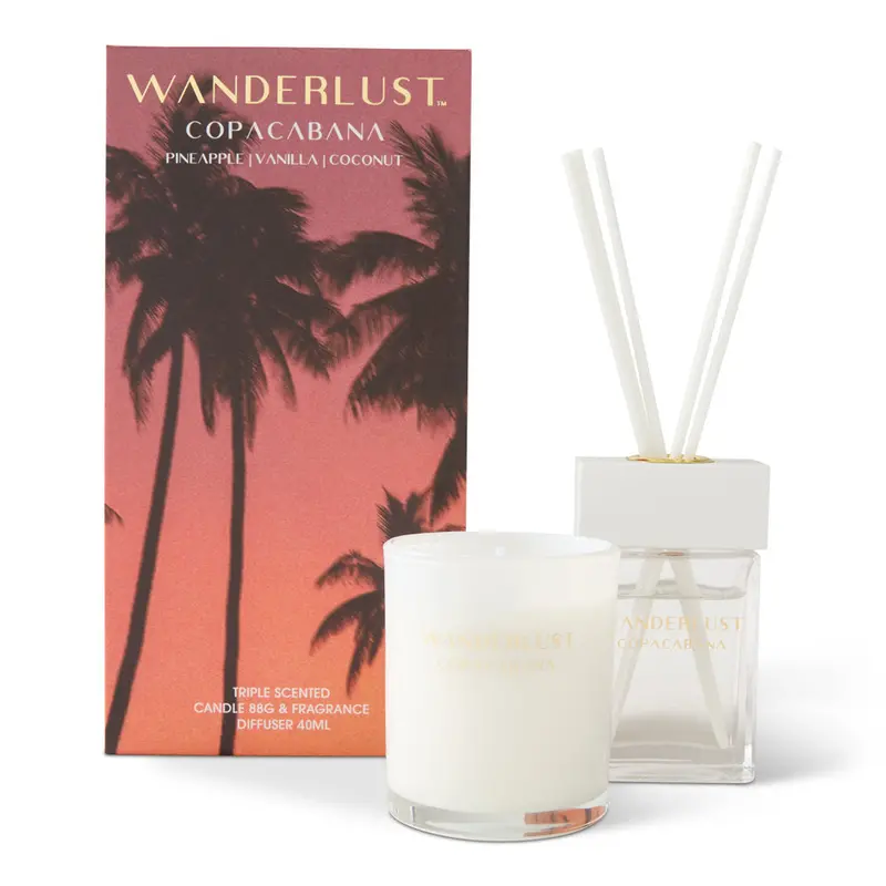 Wanderlust Gifting Collection – Premium Candle & Diffuser Combo 1
