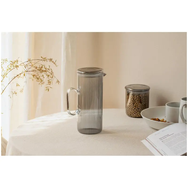 Water Carafe With Lid – 1.2-Liter Capacity, 9 Cm Diameter × 22 Cm Height 2