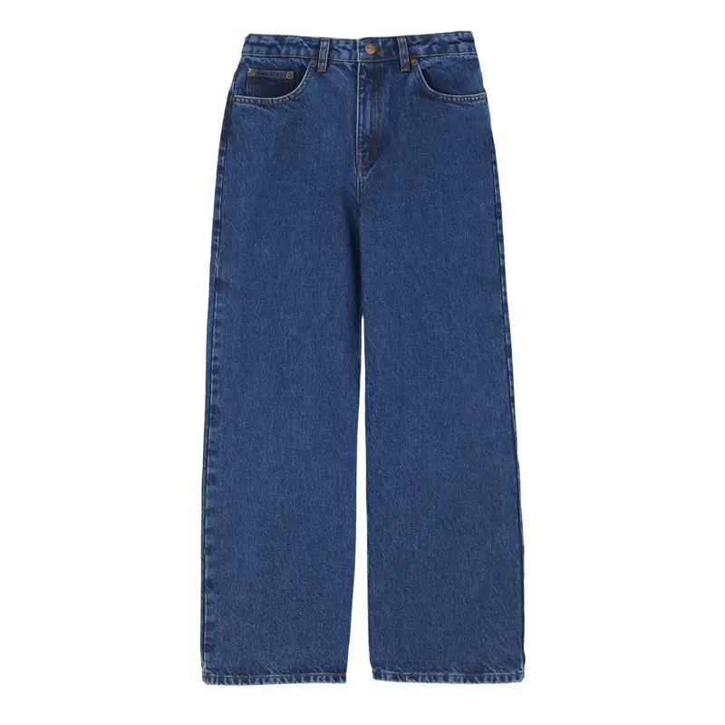 Willow Wide-Leg Jeans In Mid-Blue Denim 1
