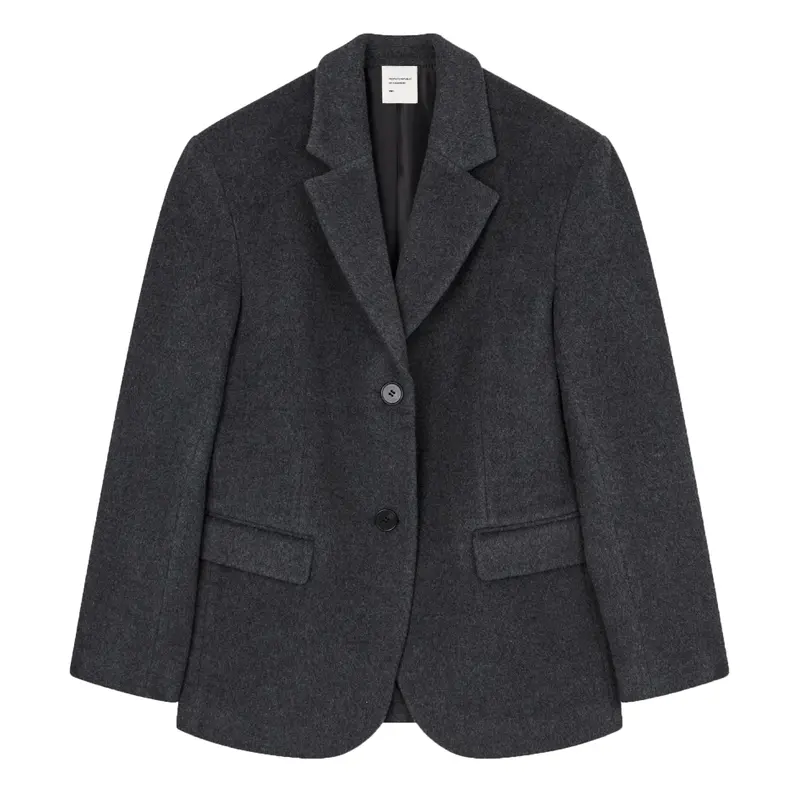 Women’S Oversized Structured Blazer In Heather Grey 1