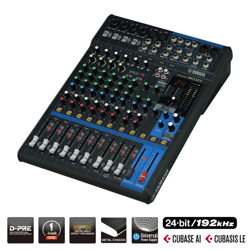 Yamaha Mg12Xu – 12-Channel Usb Audio Mixer With Built-In Effects And Recording Capability 1