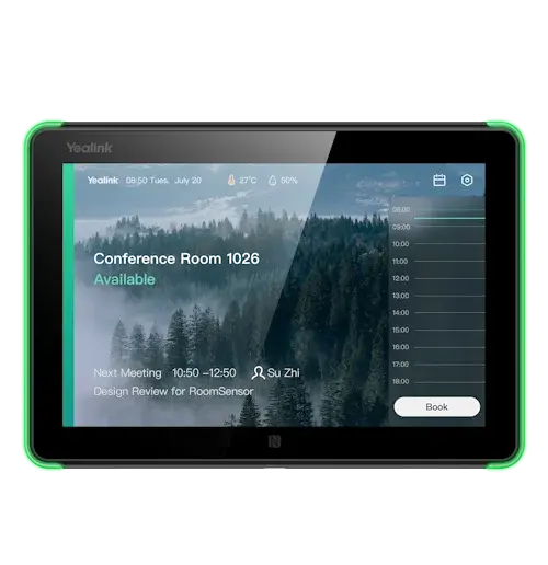Yealink Scroompanel: 8-Inch Wireless Room Booking Display For Space Connect 1